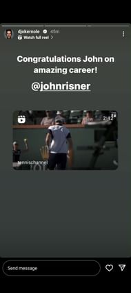 The Serb's Instagram story
